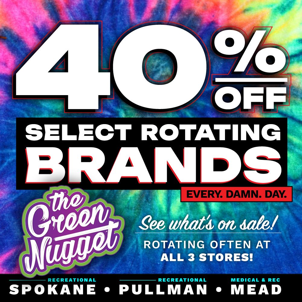 40% OFF Select Brands Dispensary Weed Pot Store Marijuana Cannabis Open Now Near Me Spokane Pullman Order Online Lidz Lids Phat Panda Strains THC CBD Hybrid Sativa Indica Vape High Sale Discount Menu