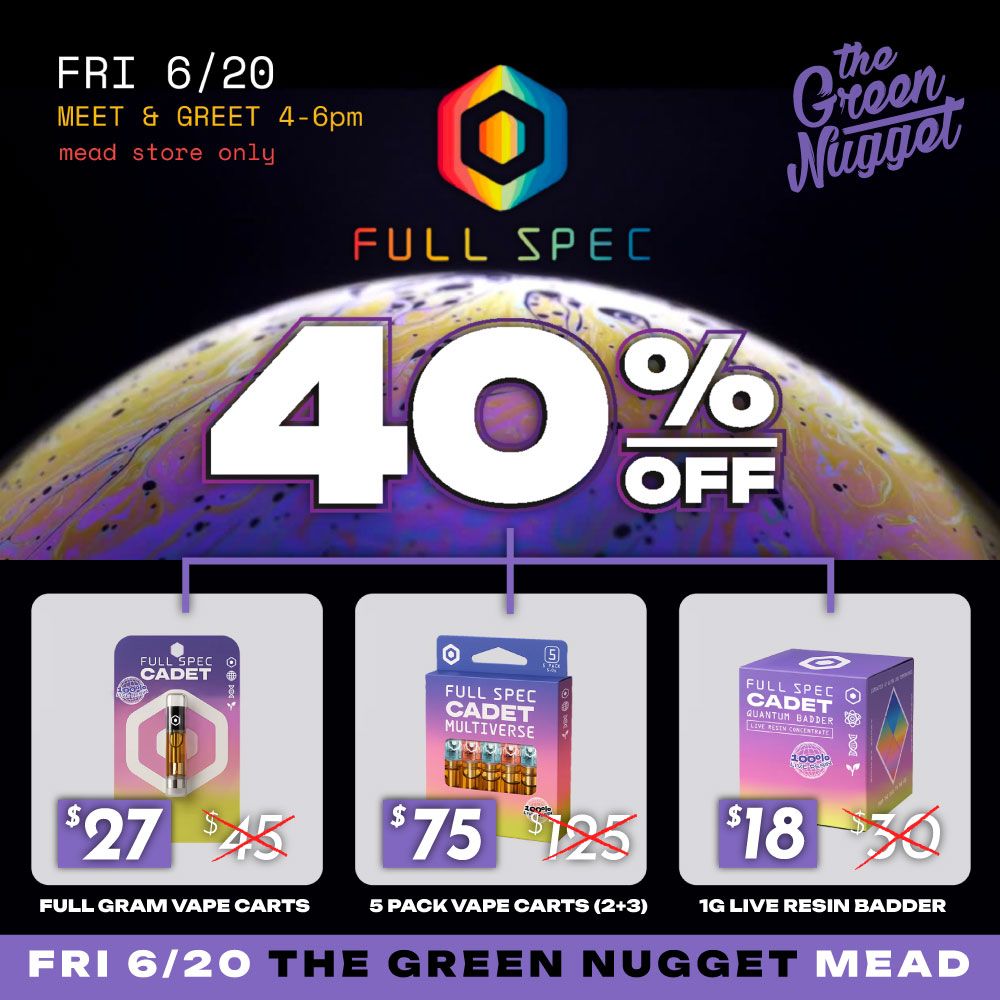 The Green Nugget Dispensary Cannabis Marijuana Store Pot Shop Weed Near Me Open Now Mead Costco North Spokane Alkaloid Full Spec Vendor Day THC CBD Vape Live Resin Disposable Deals Medical Recreational Hybrid Sativa Indica Lidz Lids