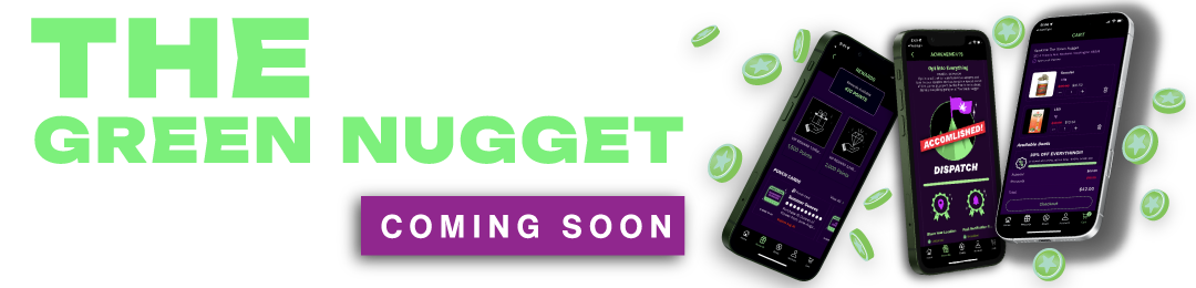 App the green nugget loyalty order online in store application google play android apple store iphone game spin the wheel earn points bonus specials deals mission badge weed pot cannabis marijuana thc cbd hybrid sativa indica spokane pullman mead newport