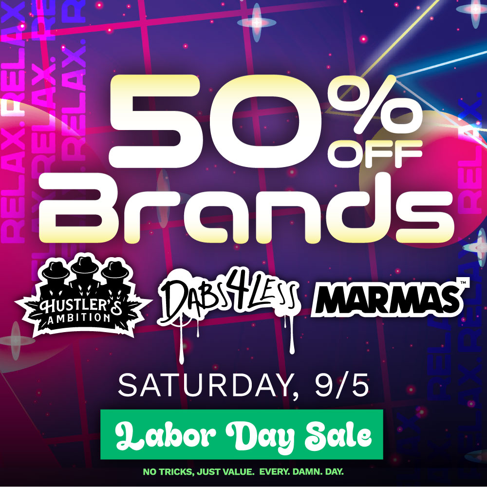 saturday brands half off on sale the green nugget cannabis marijuana pot store weed shop open now near me hybrid sativa indica thc cbd vape dispo dispensary live resin hustlers ambition dabs 4 less marmas vape bar edibles saturday sale