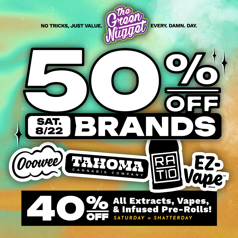 50% OFF half off cannabis canibis canabis canabus marijuana thc cbd hybrid sativa indica open now near me ooowee vape disposable cart cartridge dispo dispensary pullman spokane dab mead ez vape