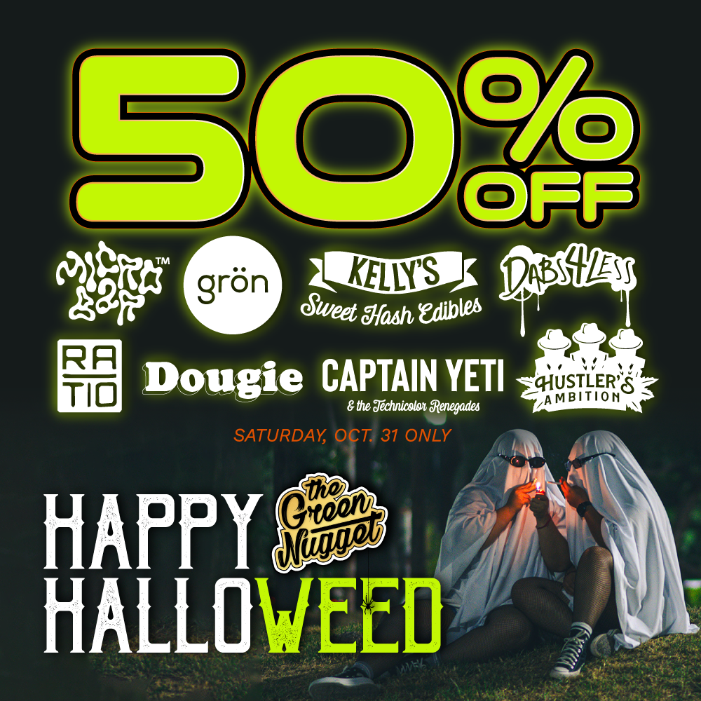 halloween halloweed hallo weed pot store dispensary marijuana cannabis thc cbd hybrid sativa indica vape disposable microbar sale edibles dabs shots live resin battery rso spokane near me open now pullman mead newport highway order online